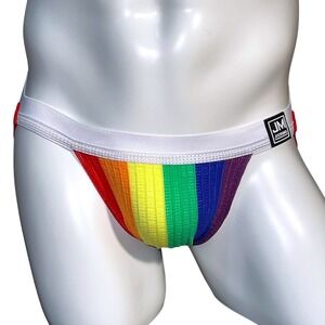 Jockmail‎ Rainbow Pride Old School Classic Jockstrap Size L (30-32) JM228 NWT